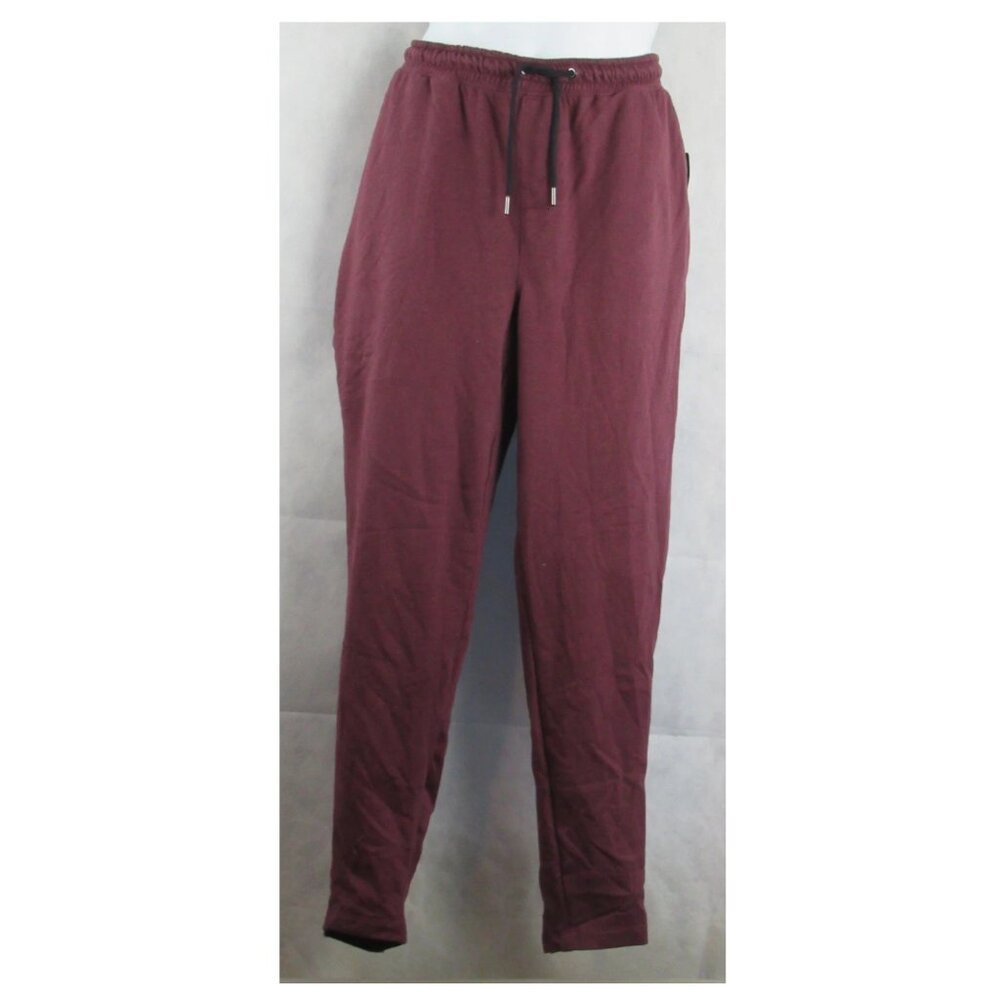 Alfani Men's Mendoza Jogger Pajama Pants Bottoms, Red Plum, Medium
